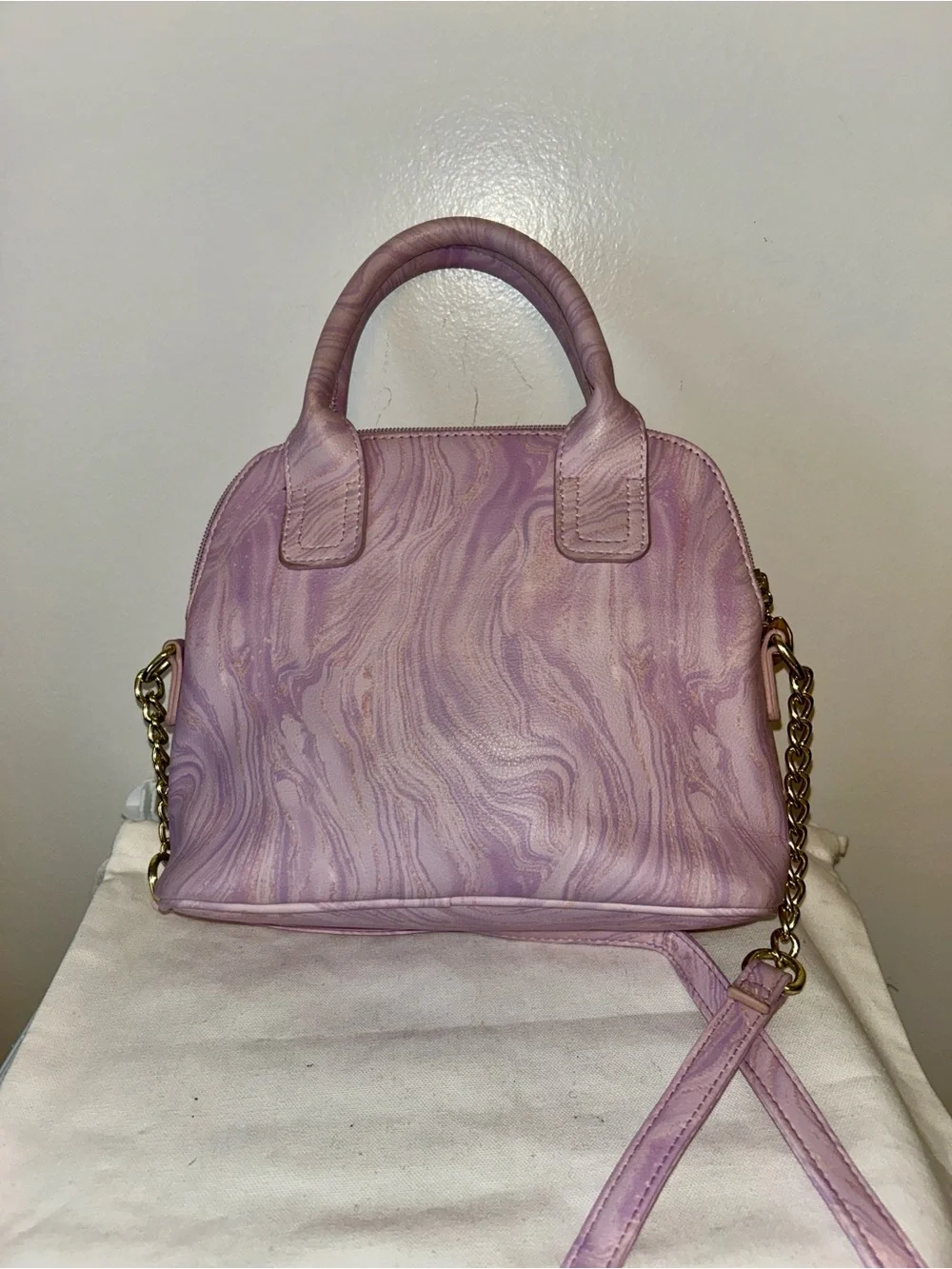 NWOT Betsey Johnson Luv Purple Gold Cat Purse Handbag Bag Designer Ani-mal - Picture 5 of 10
